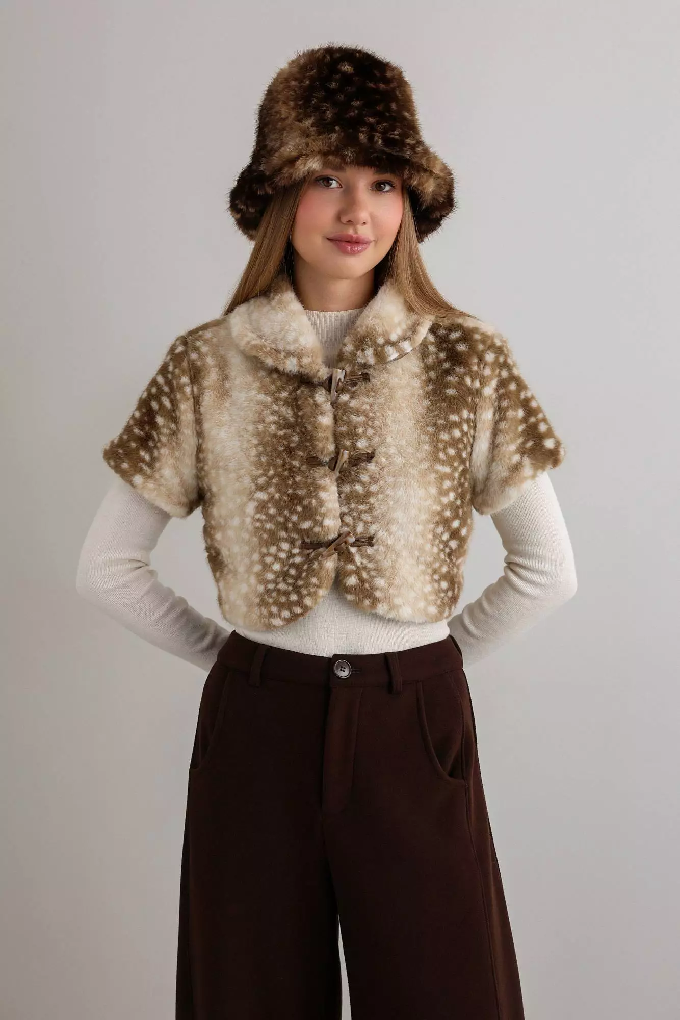 Жакет (S (42RU), коричневый). Избражение № 1