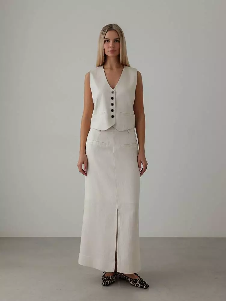 Жилет (L (46RU), светло-бежевый). Изображение № 2