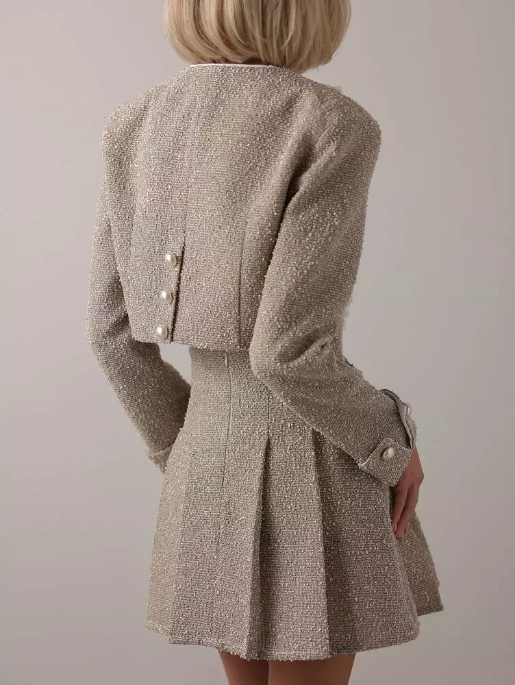 Костюм: жакет и юбка (L (46RU), песочный). Изображение № 6