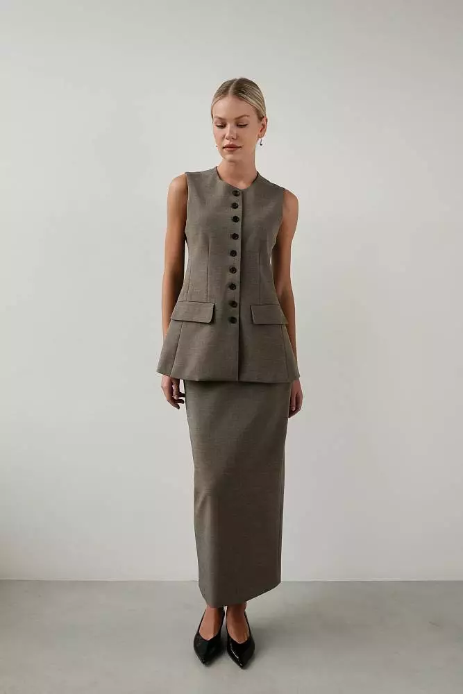 Жилет (M (44RU), светло-коричневый). Изображение № 2