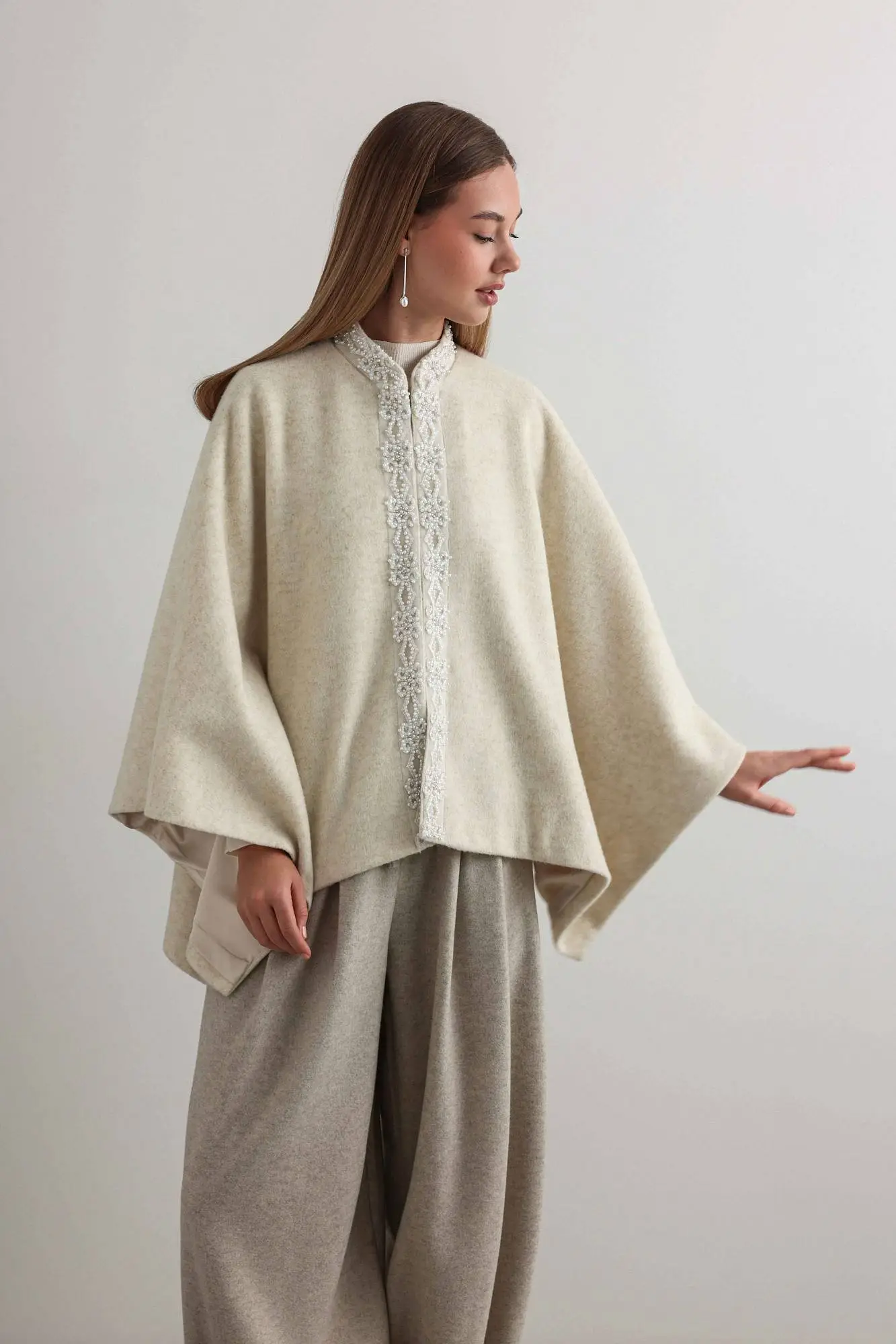 Накидка (onesize (42-46RU), светло-бежевый). Избражение № 1