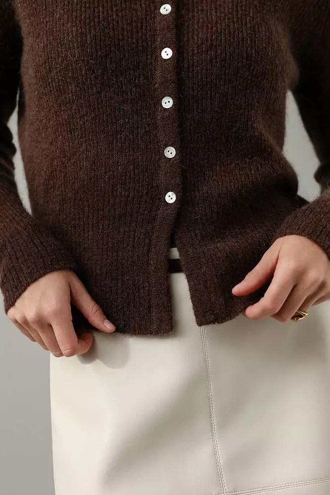 Кардиган (onesize (42-46RU), коричневый). Изображение № 4