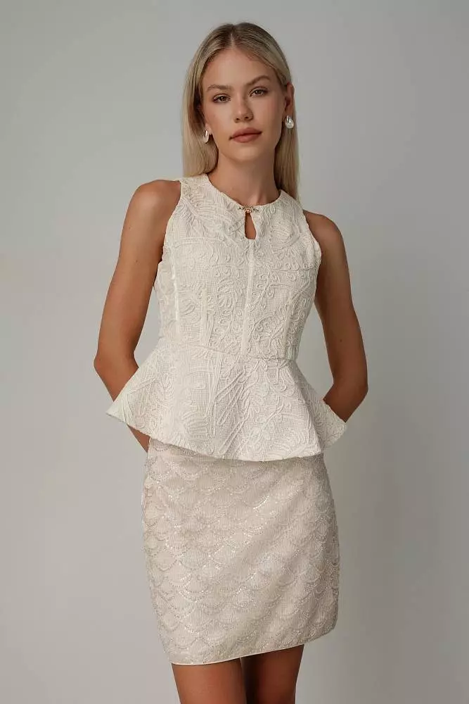 Топ (L (46RU), светло-бежевый). Изображение № 1