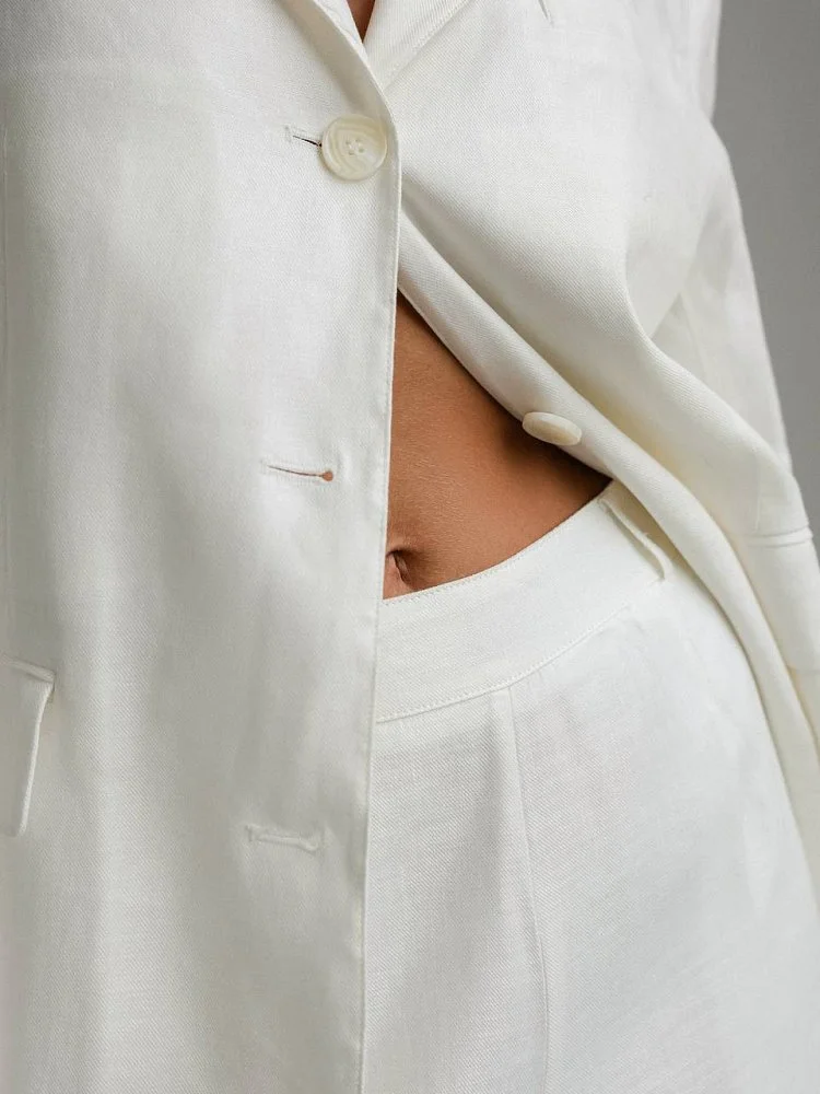 Костюм: пиджак и брюки (M (44), белый). Изображение № 5