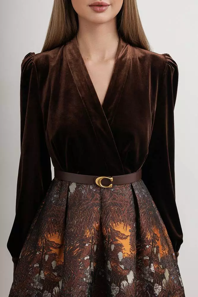 Платье (S (42RU), коричневый). Изображение № 4