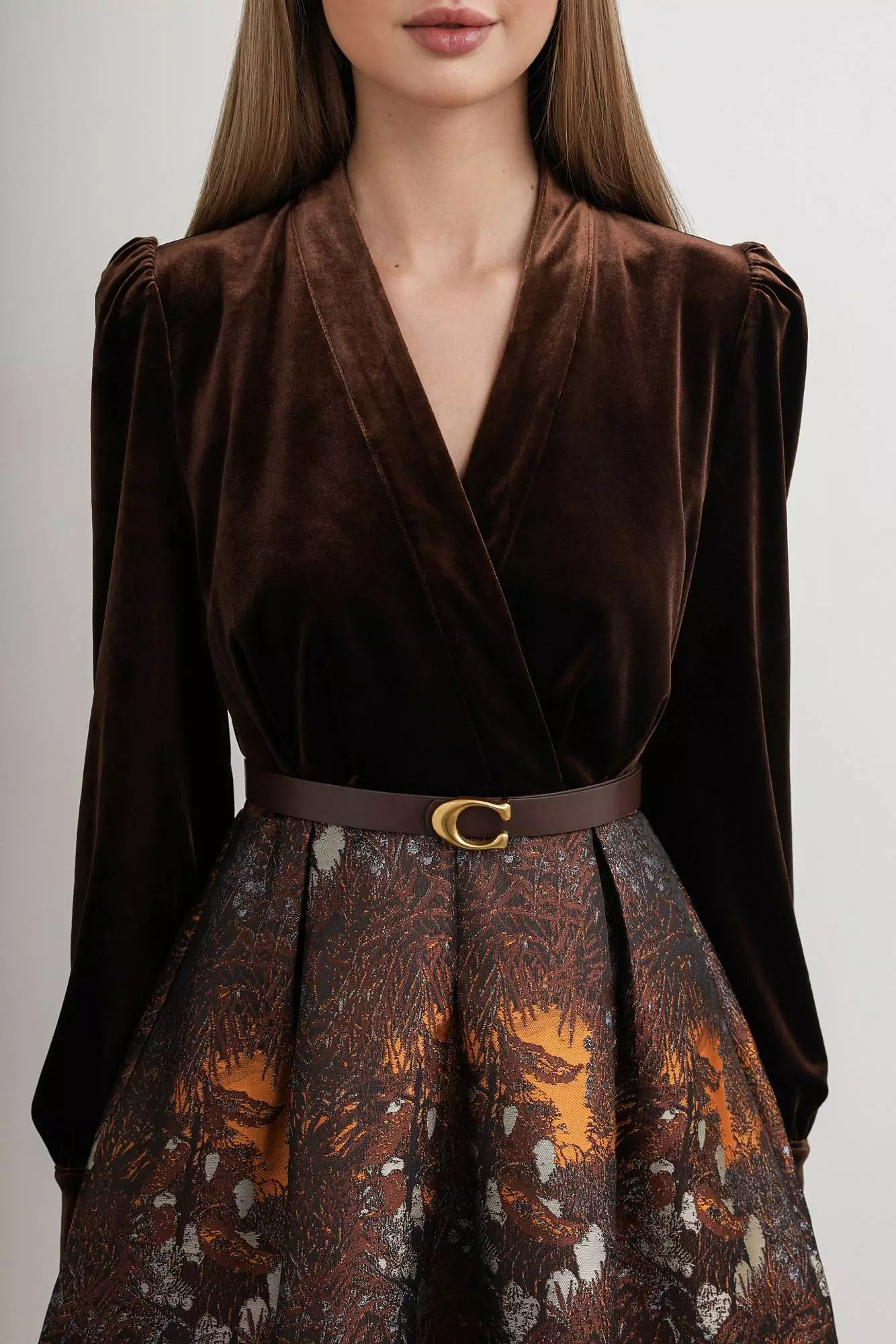 Платье (S (42RU), коричневый). Избражение № 4