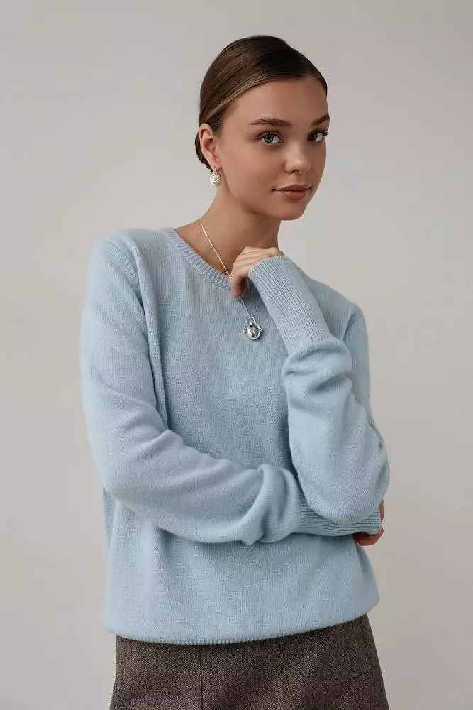 Свитер (L (46RU), голубой). Изображение № 1