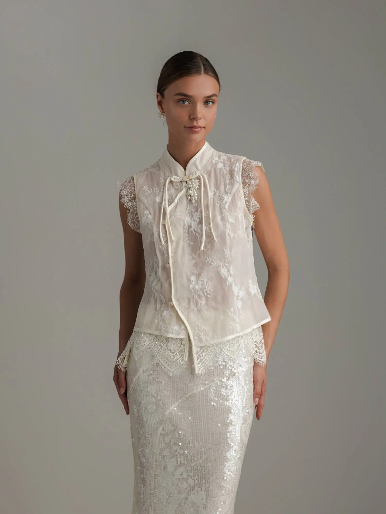Топ (L (46RU), светло-бежевый). Избражение № 1