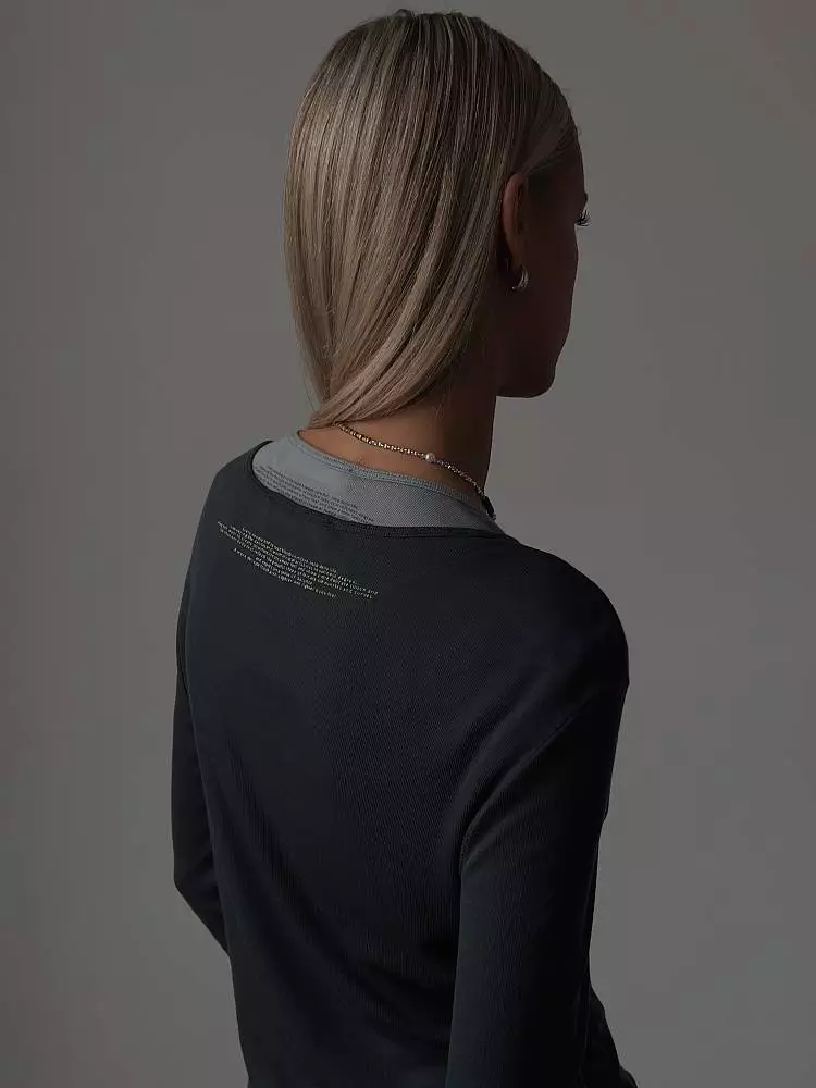 лонгслив (серо-синий). Изображение № 4