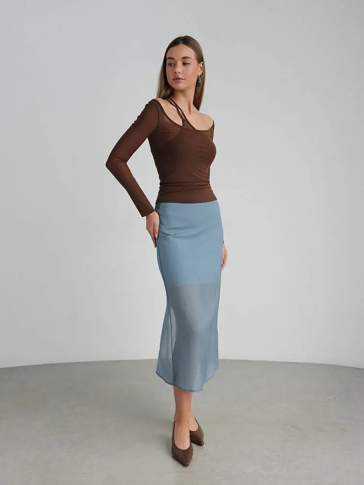 Лонгслив (L (46RU), коричневый). Изображение № 2