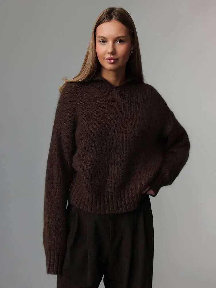 Свитер (onesize (42-46RU), коричневый). Изображение № 1