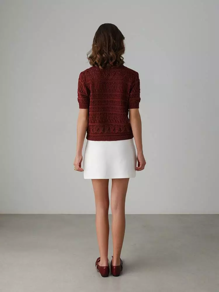 Джемпер (S (42RU), красно-коричневый). Изображение № 4