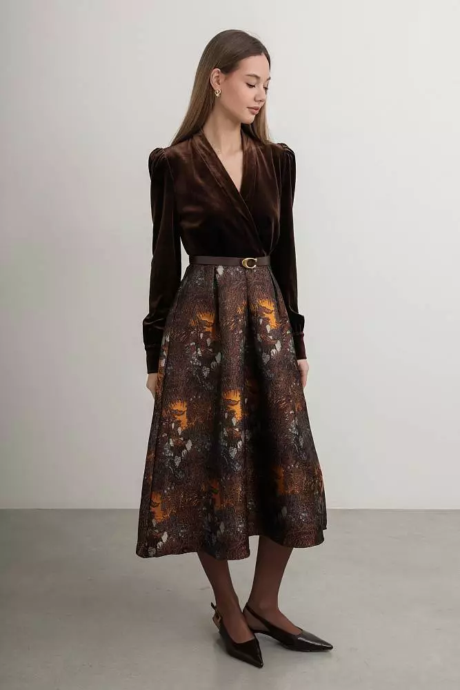 Платье (S (42RU), коричневый). Изображение № 2