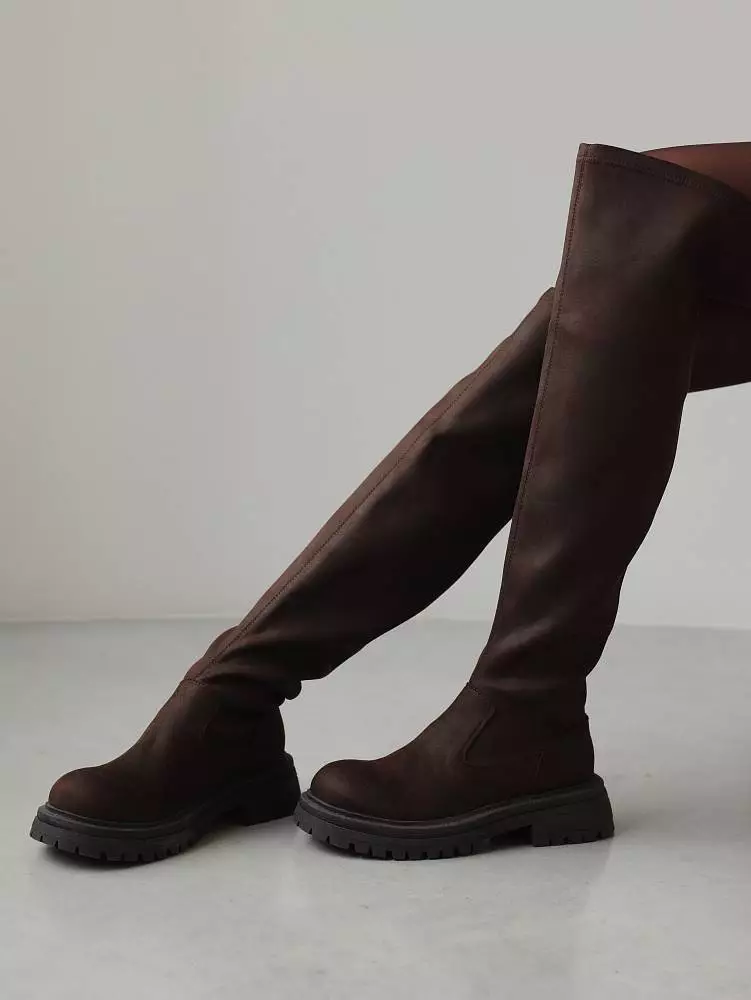 Ботфорты (38, темно-коричневый). Изображение № 1