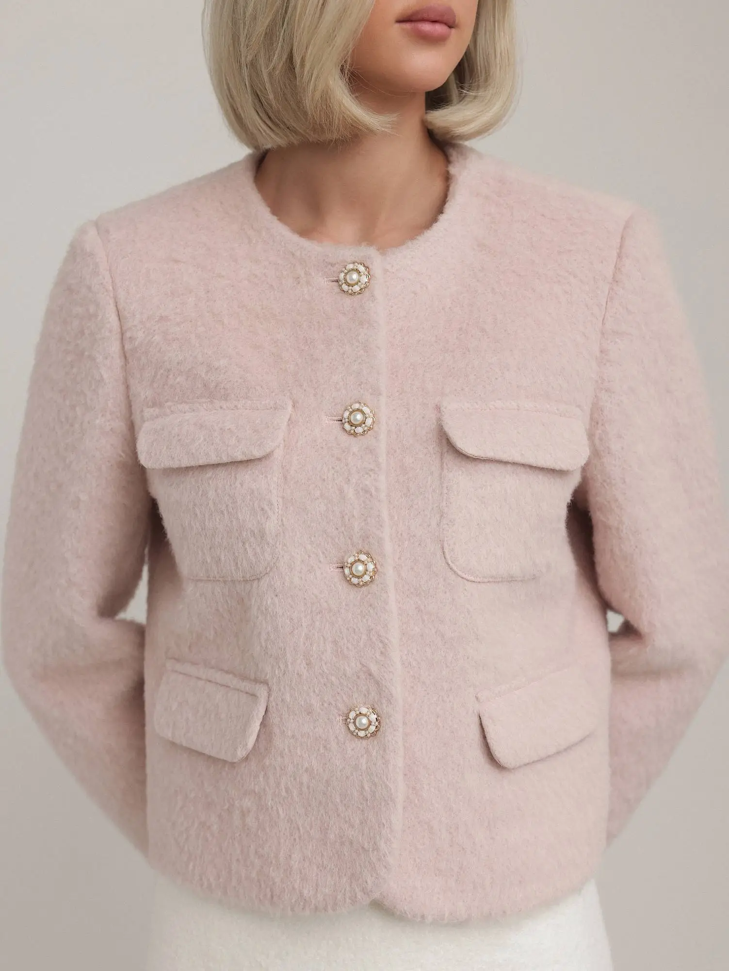 Жакет (M (44RU), пудровый). Избражение № 3
