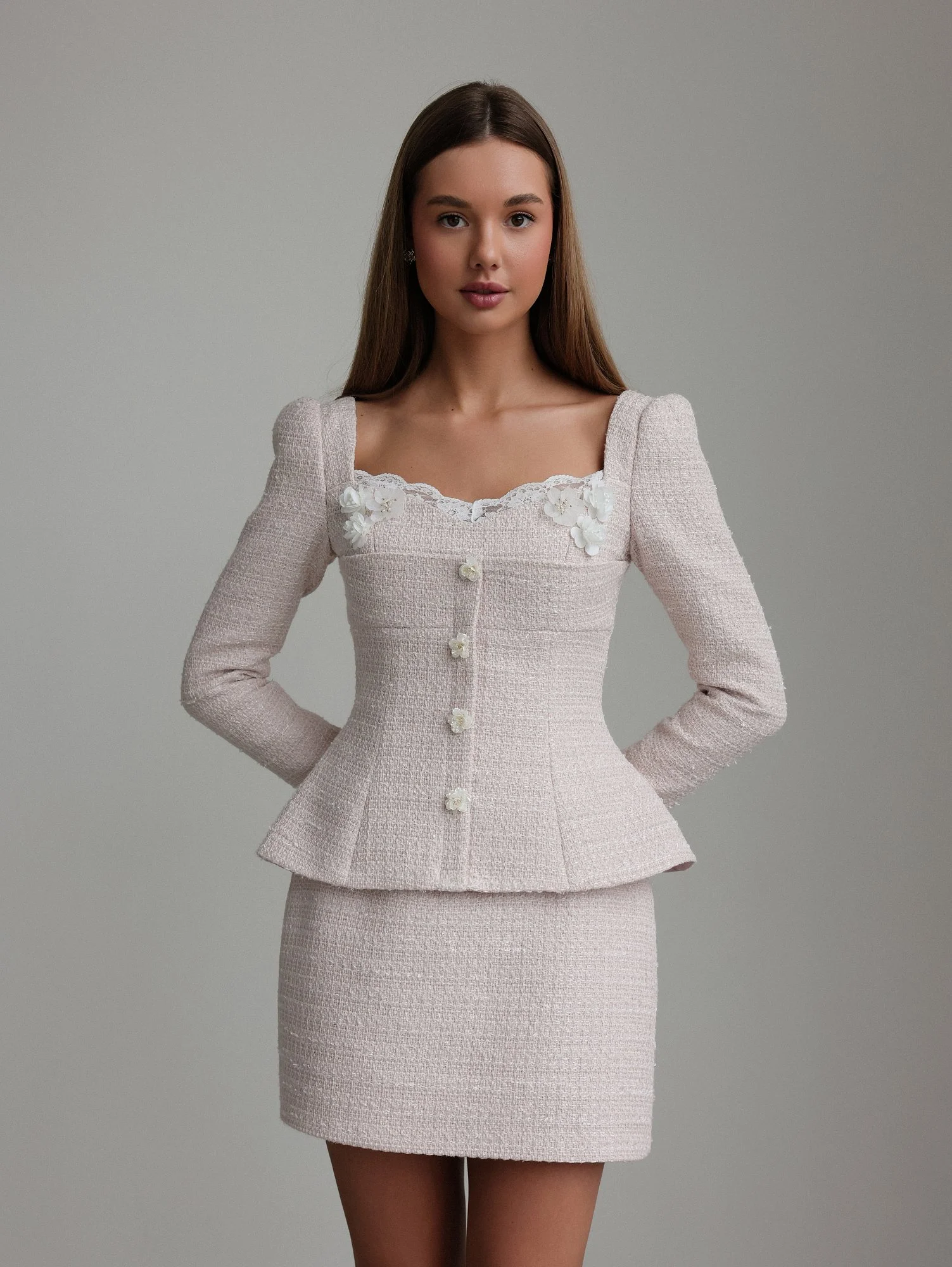 Платье (M (44RU), бледно-розовый). Избражение № 1