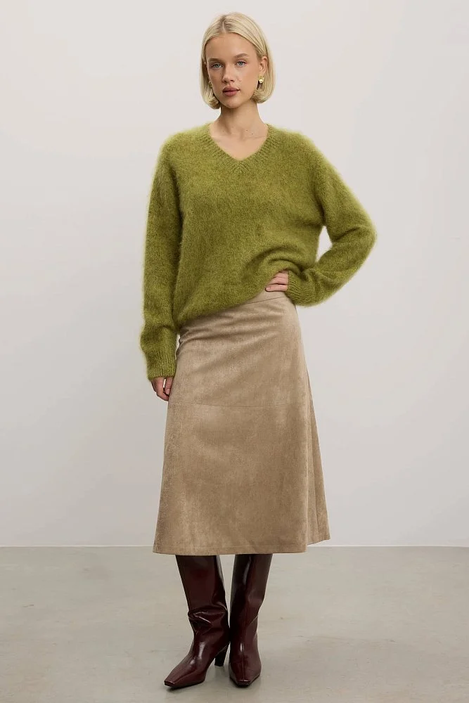 Свитер (onesize (42-46RU), оливковый). Изображение № 1
