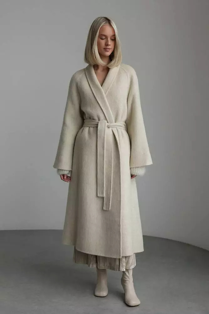 пальто (onesize (42-46RU), светло-бежевый). Изображение № 1