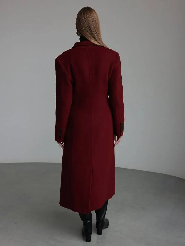 Пальто (S (42RU) винный). Изображение № 5