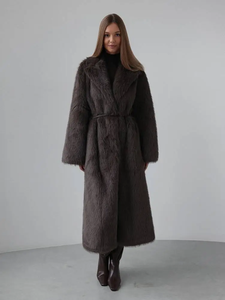 Шуба (M (44RU), серо-коричневый). Изображение № 1
