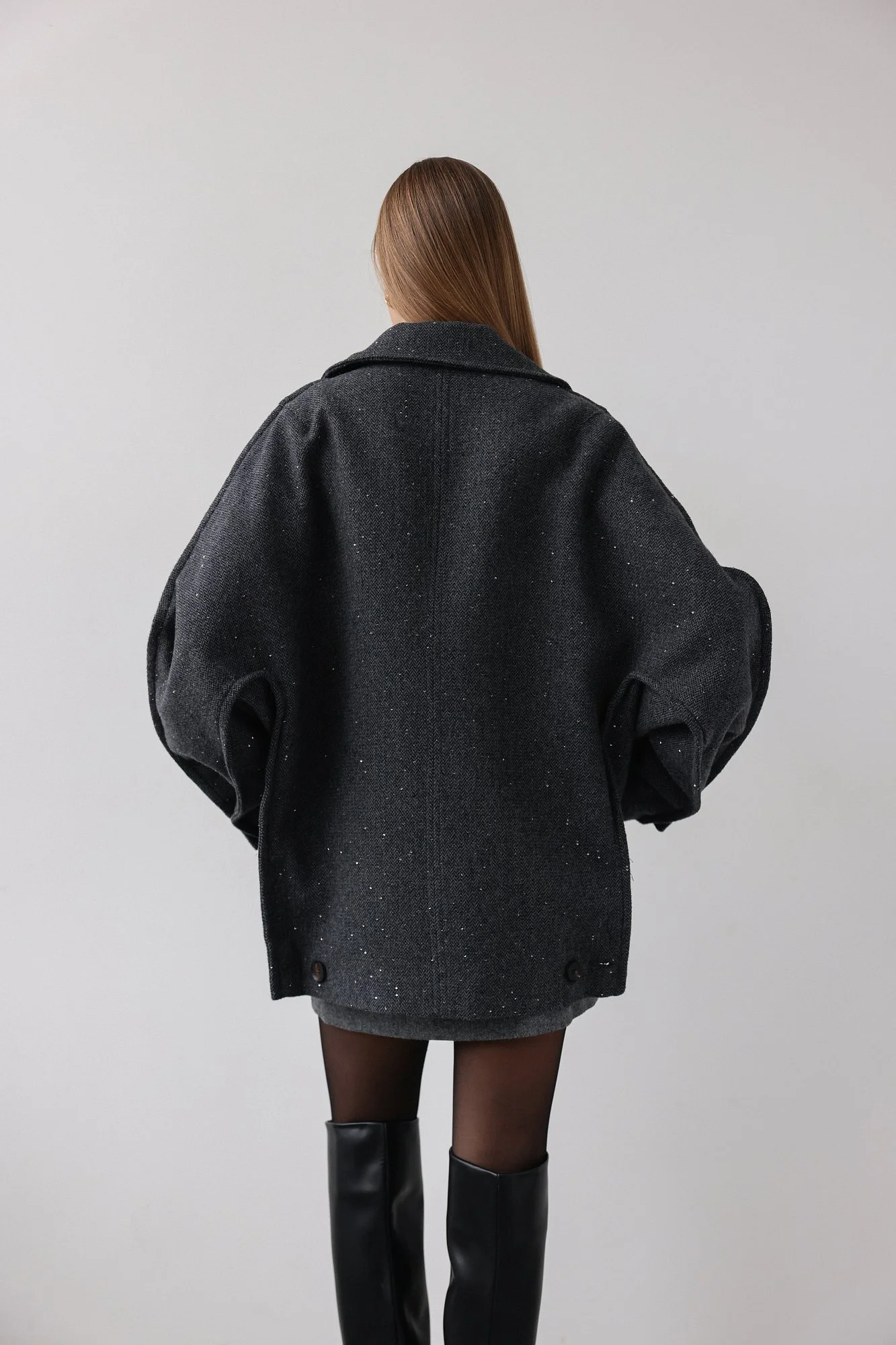 Пальто (M (44RU), графитовый). Избражение № 6