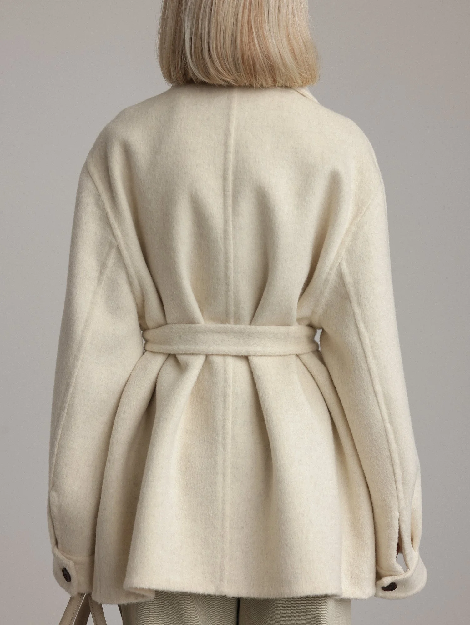 Пальто (S (42), светло-бежевый). Избражение № 5