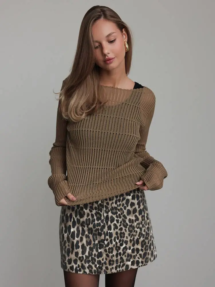 Юбка (L (46), светло-коричневый). Изображение № 3