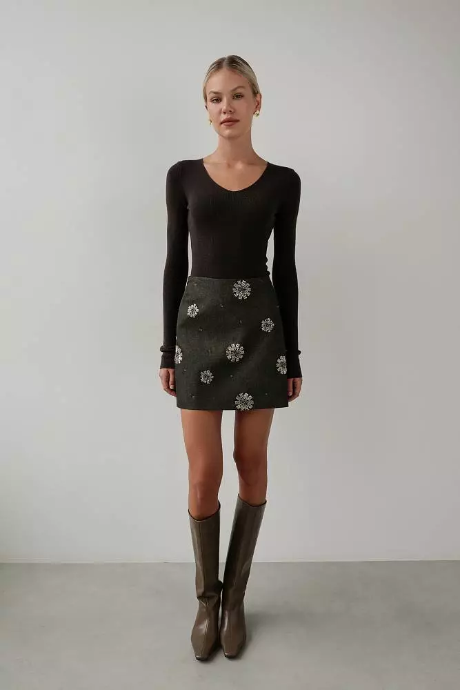 Джемпер (M (44RU), тёмно-коричневый). Изображение № 2