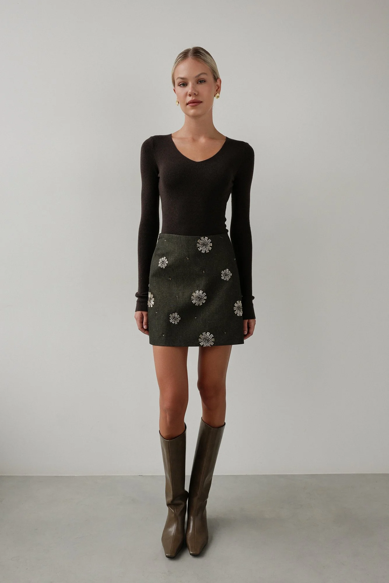 Юбка (M (44RU), тёмно-зелёный). Избражение № 1