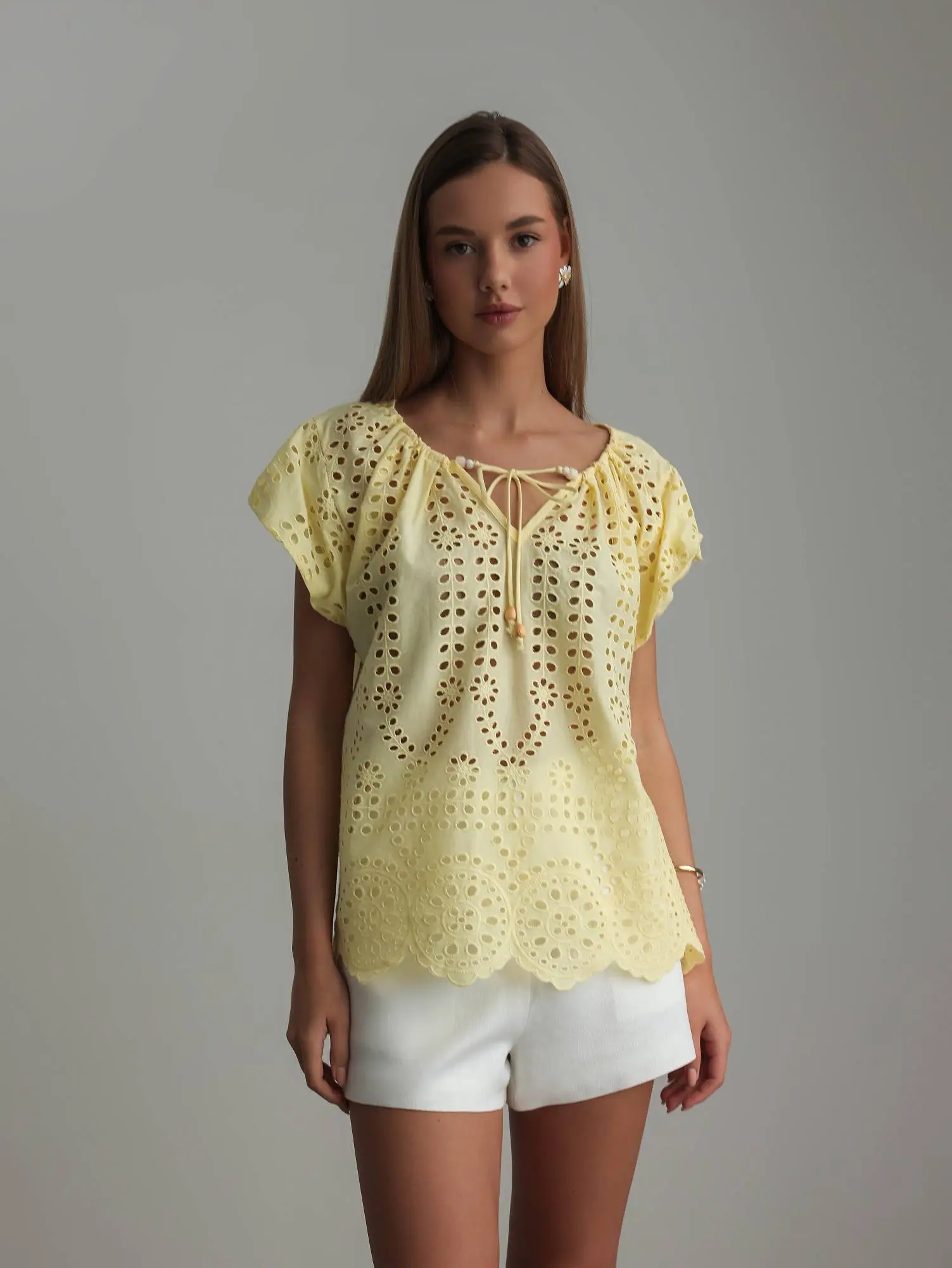 Топ (L (46RU), нежно-жёлтый). Избражение № 1