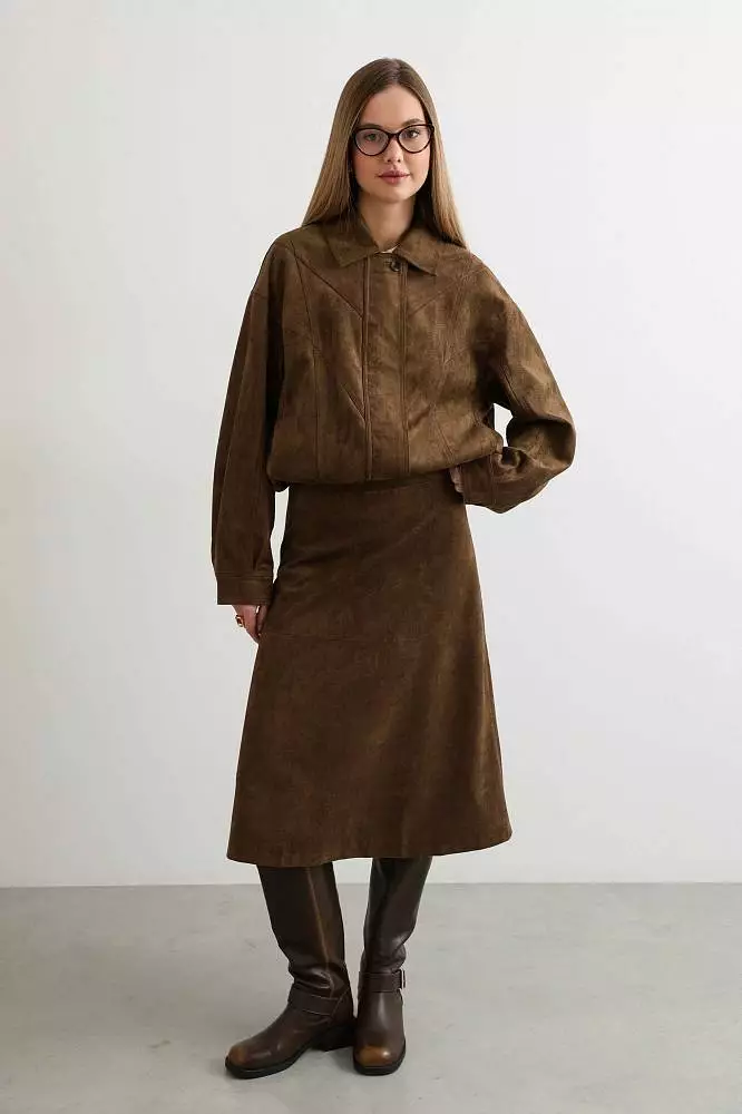 Куртка (S (42RU), коричневый). Изображение № 5
