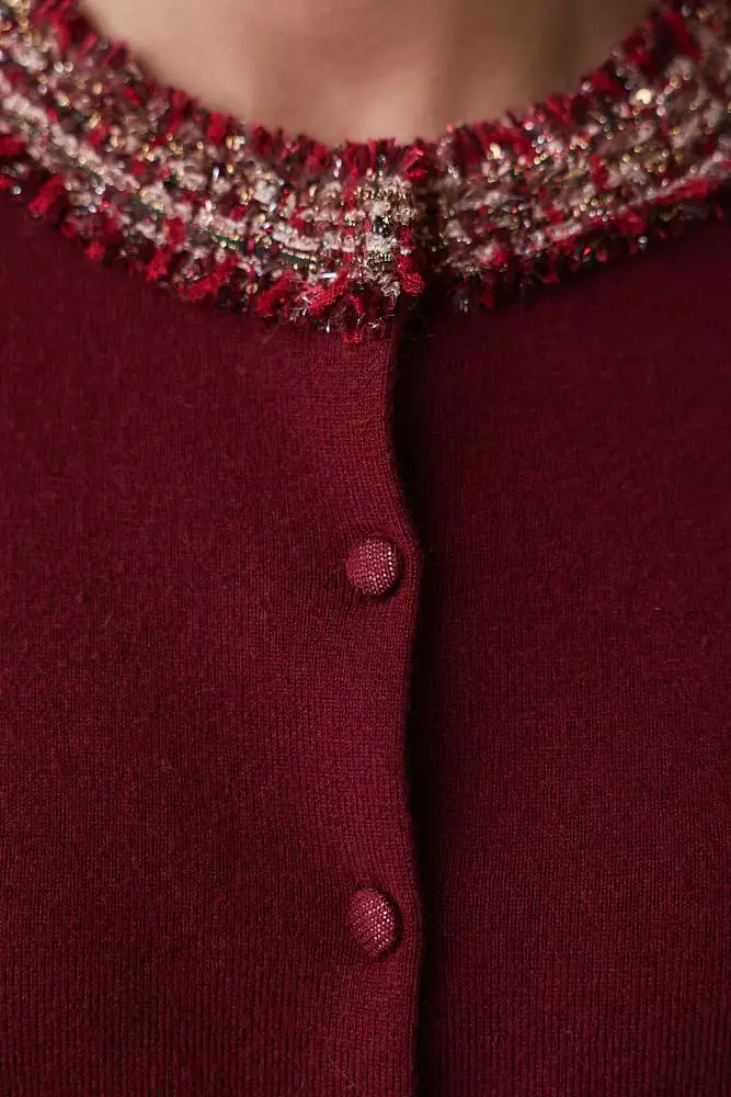Костюм: кардиган и юбка (L (46RU), бордовый). Изображение № 4