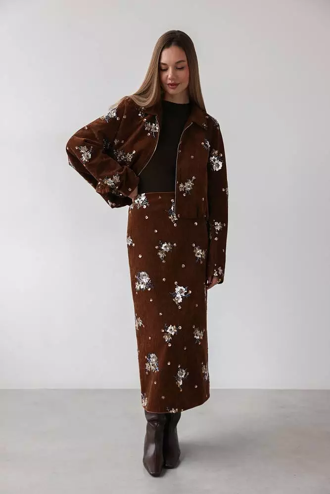 Юбка  (L (46RU), коричневый). Изображение № 6