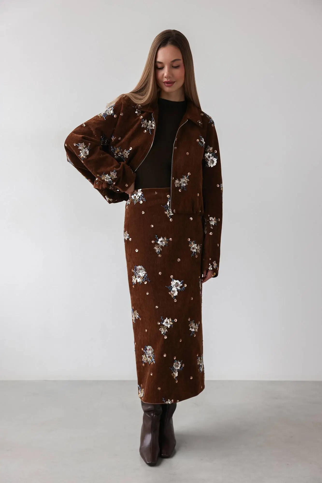 Юбка  (L (46RU), коричневый). Избражение № 6