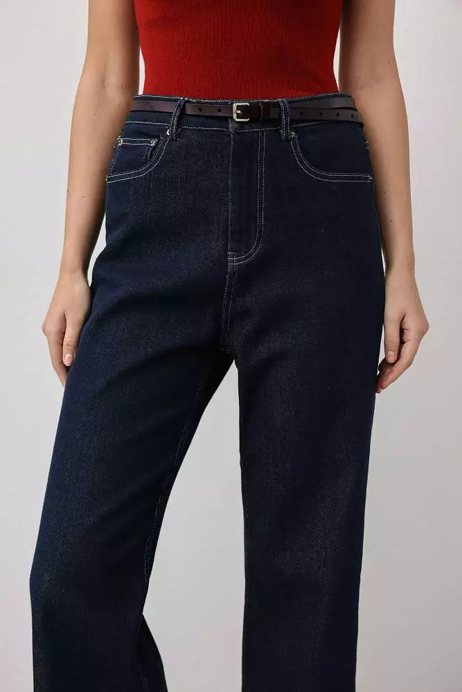 Джинсы (S (42RU), тёмно-синий). Изображение № 3