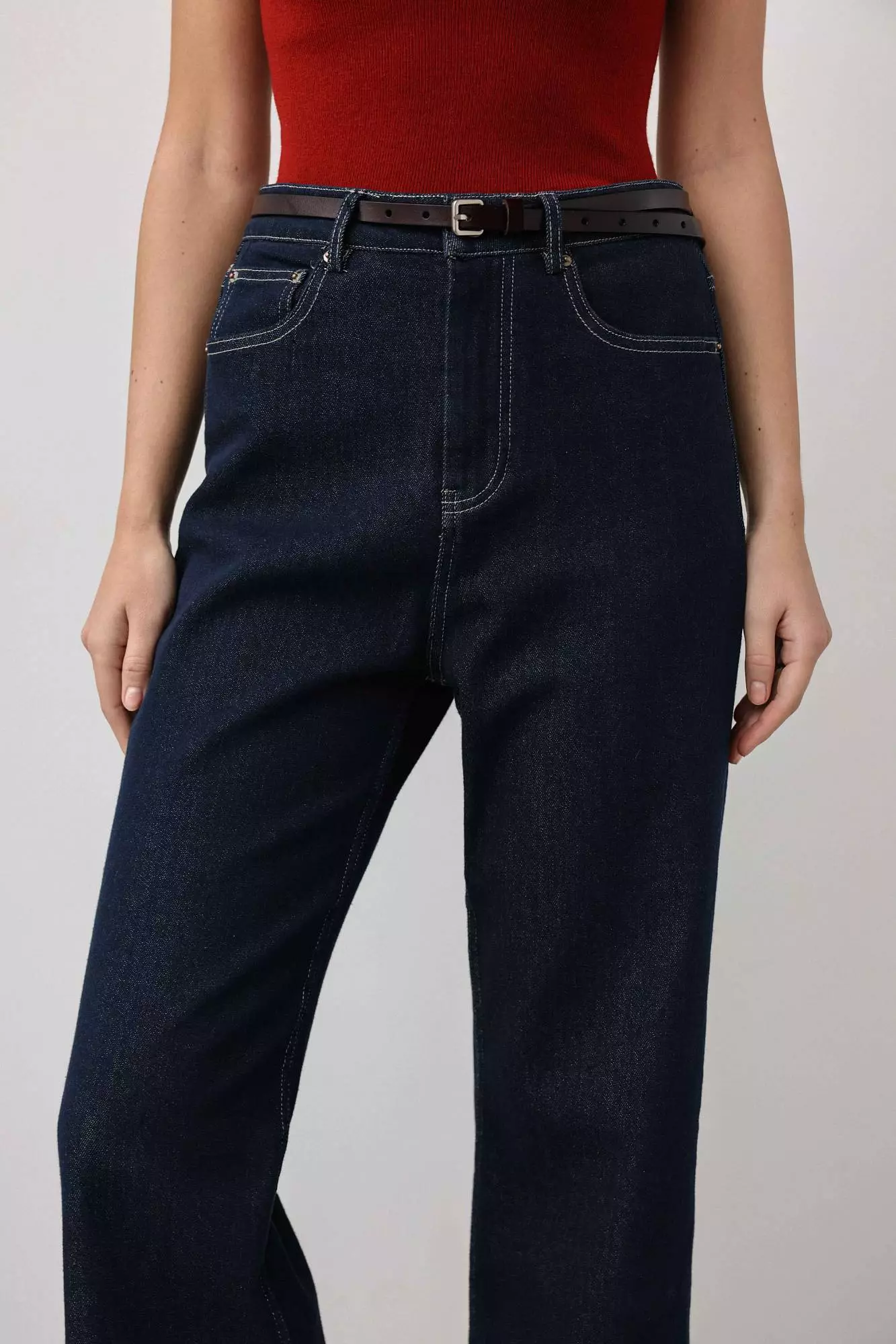 Джинсы (S (42RU), тёмно-синий). Избражение № 3