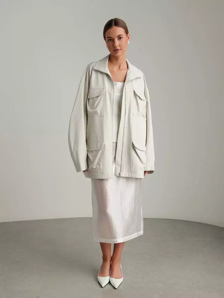 Куртка (oversize, светло-серый). Изображение № 2