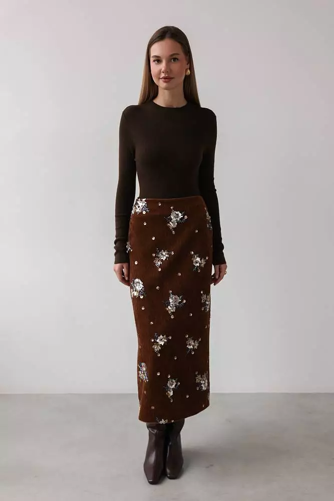 Юбка  (L (46RU), коричневый). Изображение № 1