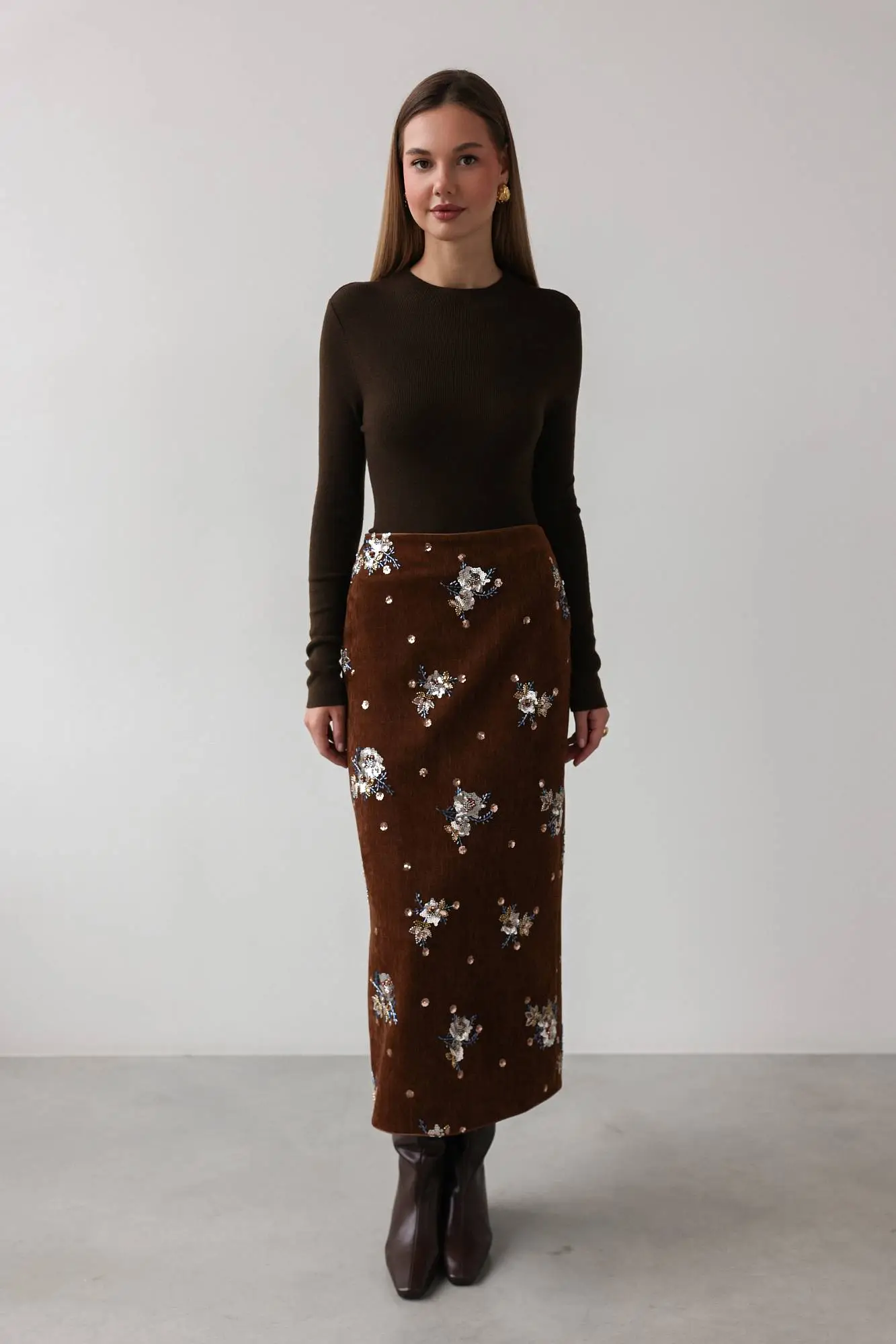 Юбка  (L (46RU), коричневый). Избражение № 1