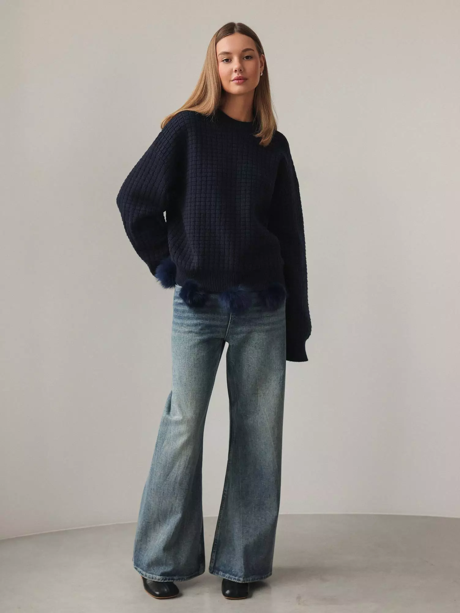 Джемпер (onesize (42-46RU), тёмно-синий). Избражение № 2