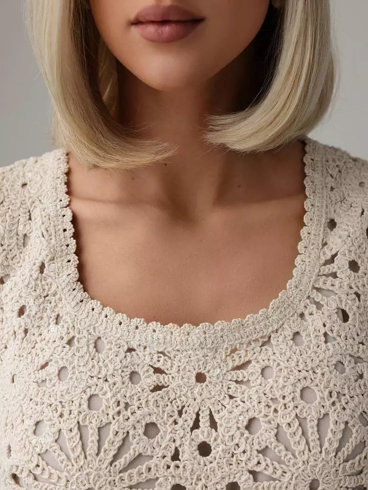 Костюм: топ и юбка (S (42RU), светло-бежевый). Изображение № 3