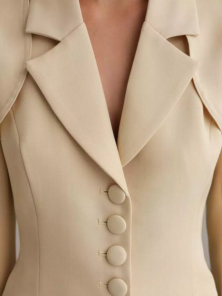 Костюм: брюки и жилет с балеро (L (46RU), светло-песочный). Изображение № 3