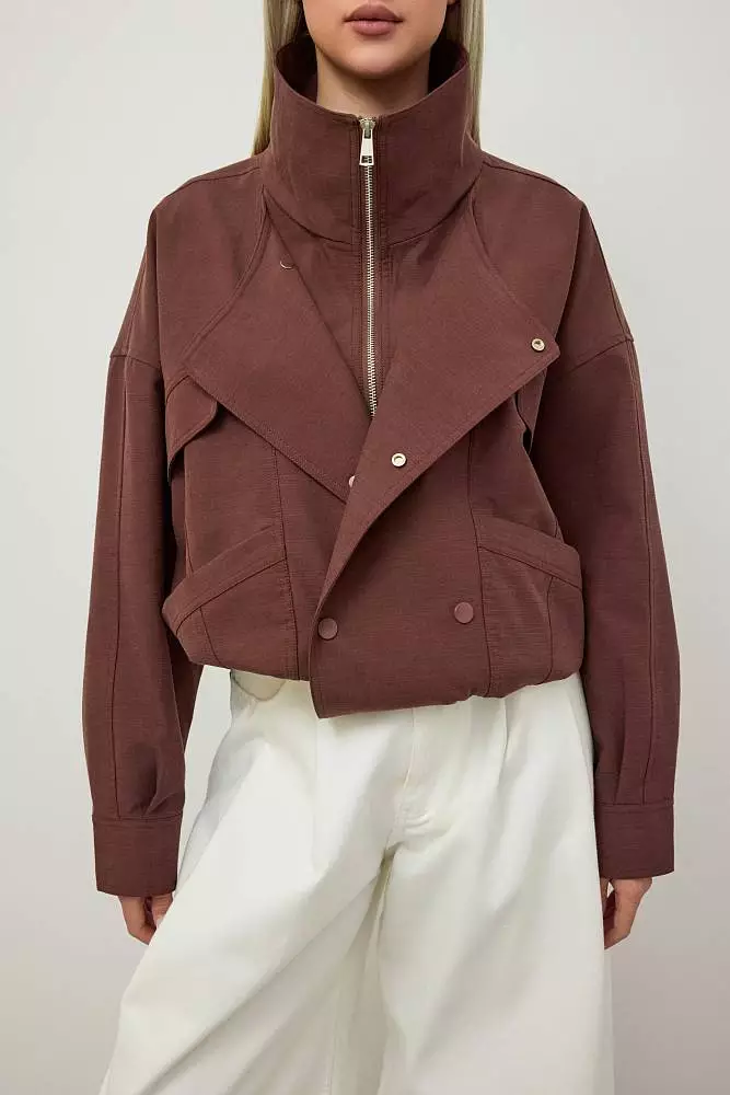 Куртка (M (44RU), красно-коричневый). Изображение № 6